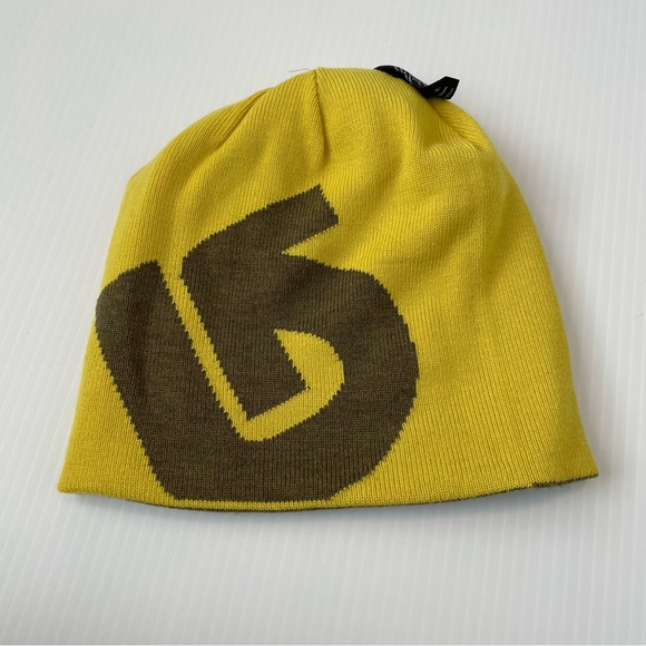 Burton Billboard reversible beanie yellow and green snowboarding hat - Picture 3 of 5